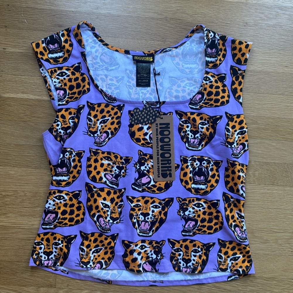 NWT NOOWORKS 2X Large scoop top cheetah head tank